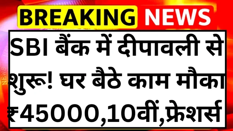 SBI Bank Work from home scheme 2025
